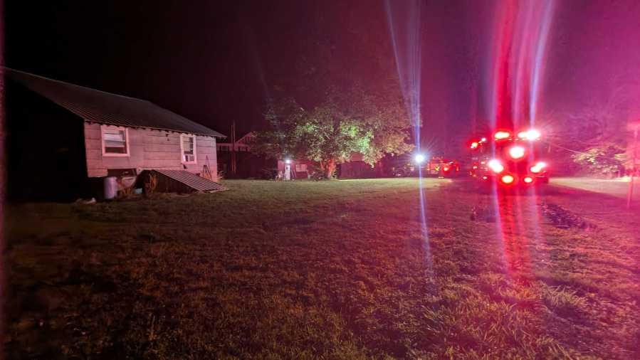 One person taken to hospital after Friday night fire in Gray