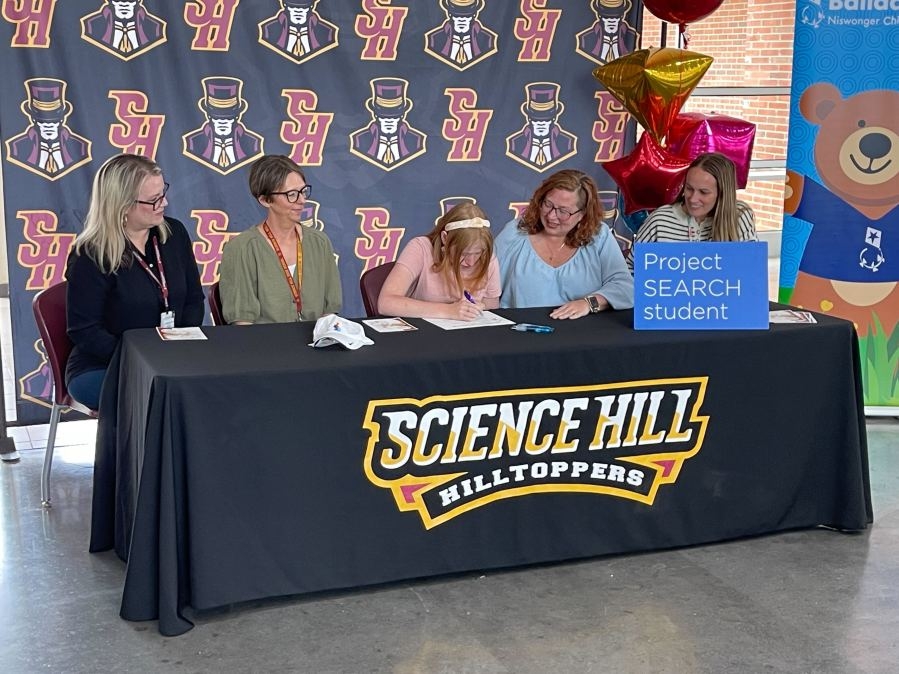 Science Hill seniors sign into workforce roles after Project SEARCH completion