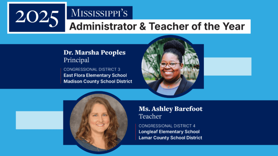 Mississippi announces 2025 Administrator, Teacher of the Year