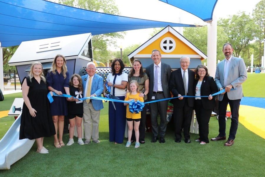 Children's Center celebrates ribbon cutting for new therapy playground