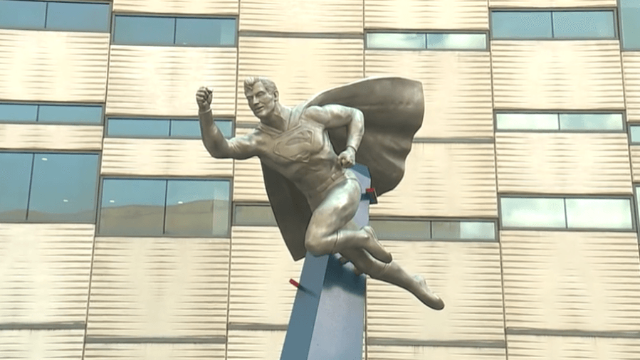 Superman statue unveiled in downtown Cleveland