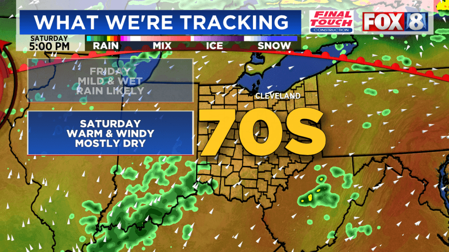 Rain on the way with warmer temps