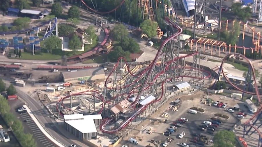 SEE IT: A look from above at Siren's Curse as construction nears completion