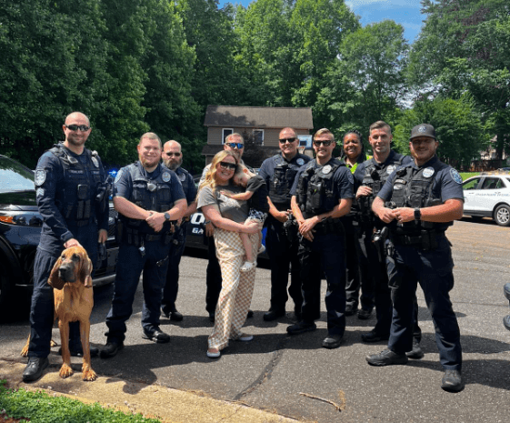 Gastonia boy surprised with law enforcement, K9 Bo at his birthday party
