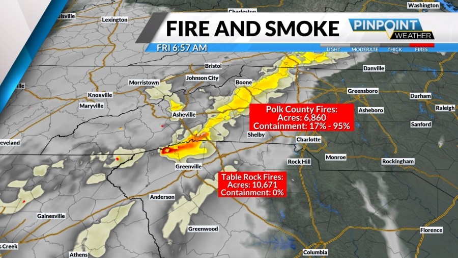 Western North Carolina wildfires at least 20 percent contained, as resources dip due to other in-state fires
