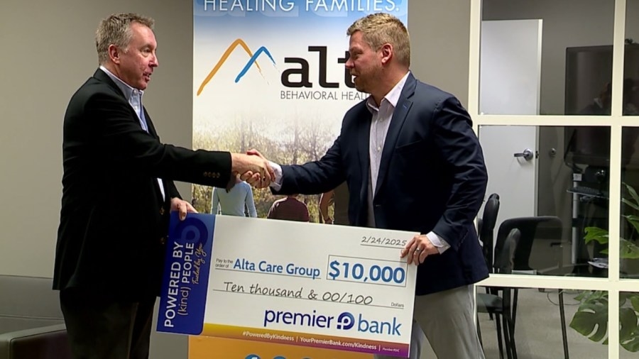 Premier Bank donates $10K to support Alta Care Group's fundraiser