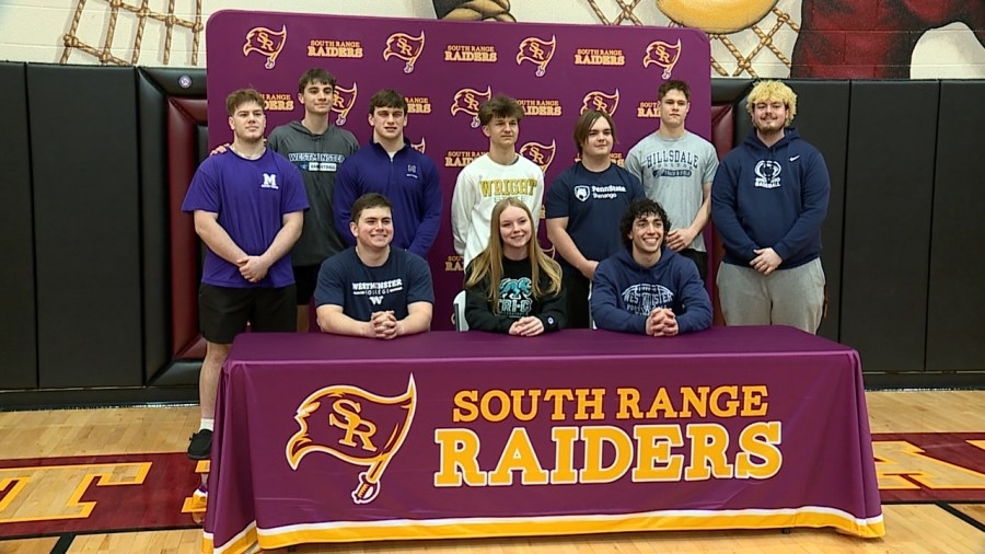South Range Signing Day: 10 athletes commit to college level