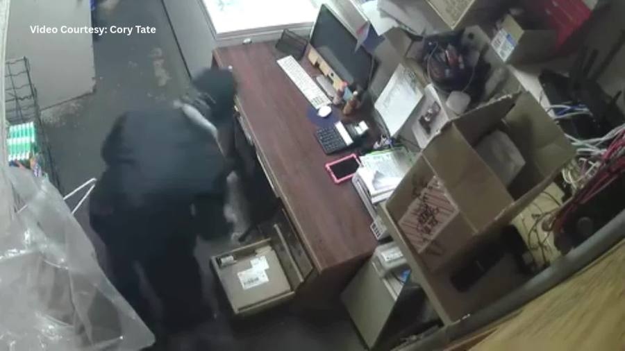 Surveillance video shows break-in at Fruitdale store