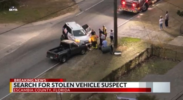 Escambia County deputies searching for stolen vehicle suspect after chase