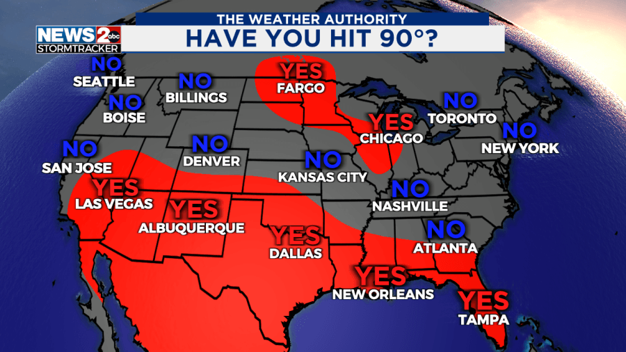 Why hasn't Nashville hit 90° yet this year?
