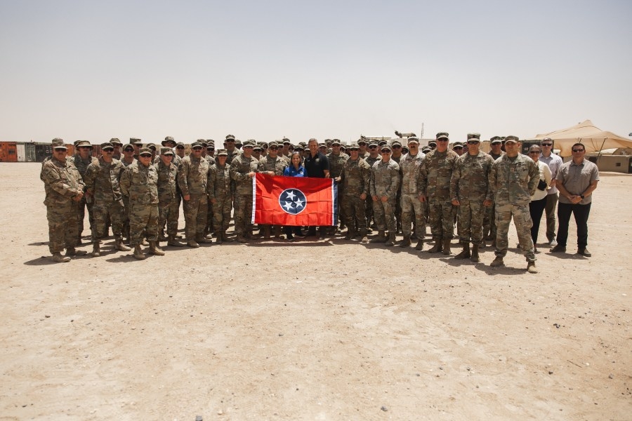 Gov. Lee, first lady visit TN National Guard task force in Middle East