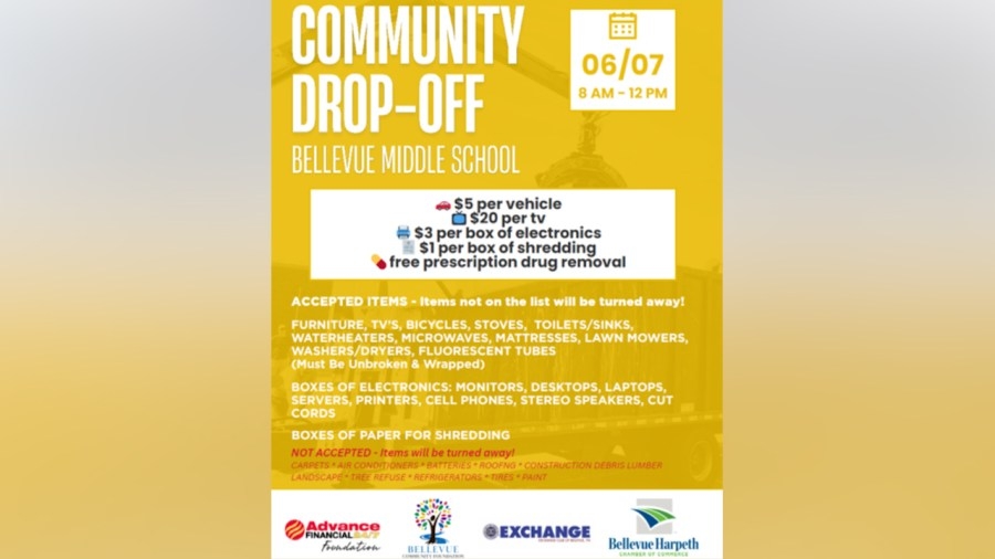 Annual Bellevue community drop-off set for the weekend