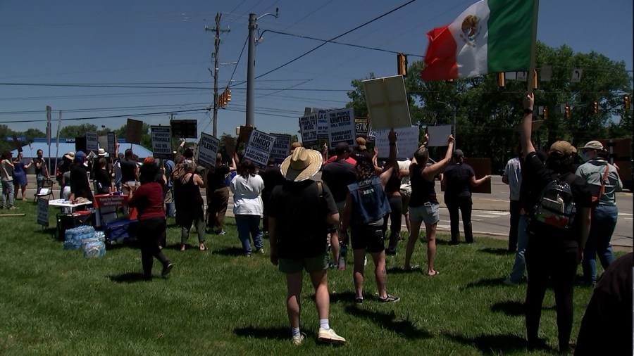 Demonstrators rally against ICE presence in South Nashville