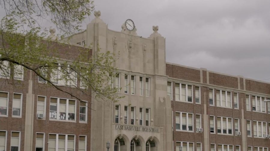 Clock over East Nashville High School honors 59 killed in WW II