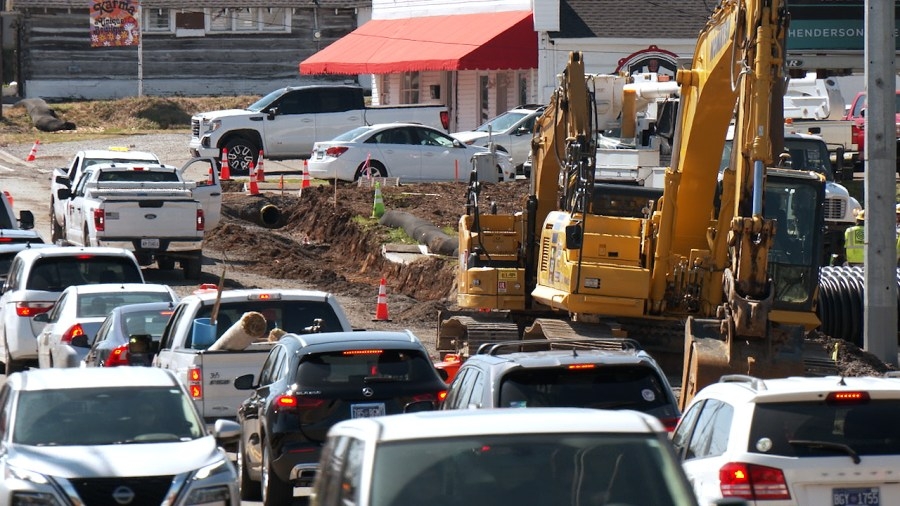 Construction underway on core Hendersonville intersection