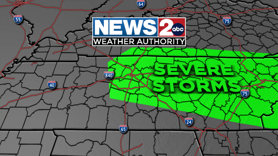 A few thunderstorms Sunday afternoon in Middle TN, KY could be severe
