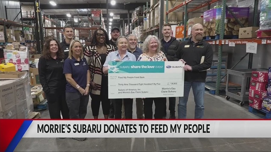Morries Subaru of Eau Claire makes large donation to Feed My People