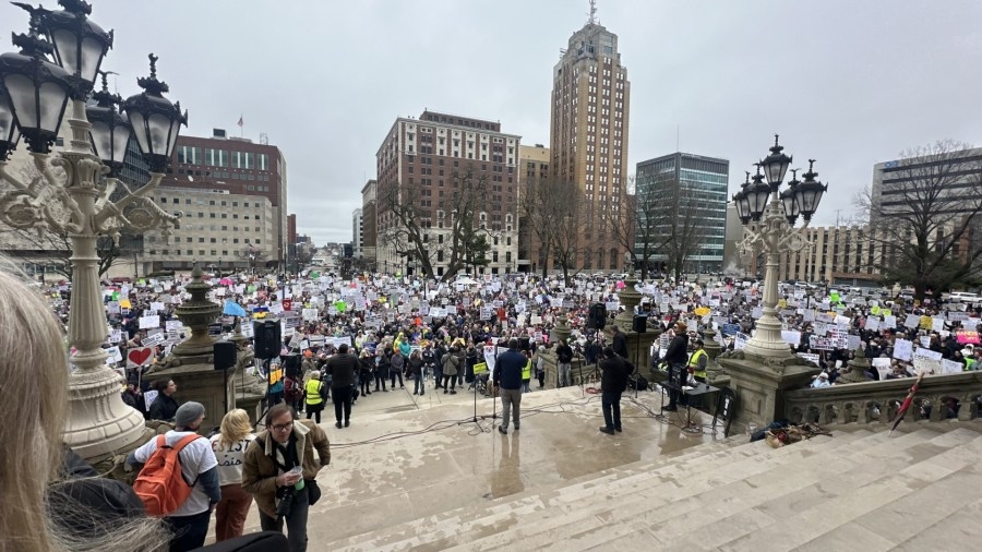 Protesters rally against Trump administration at Capitol