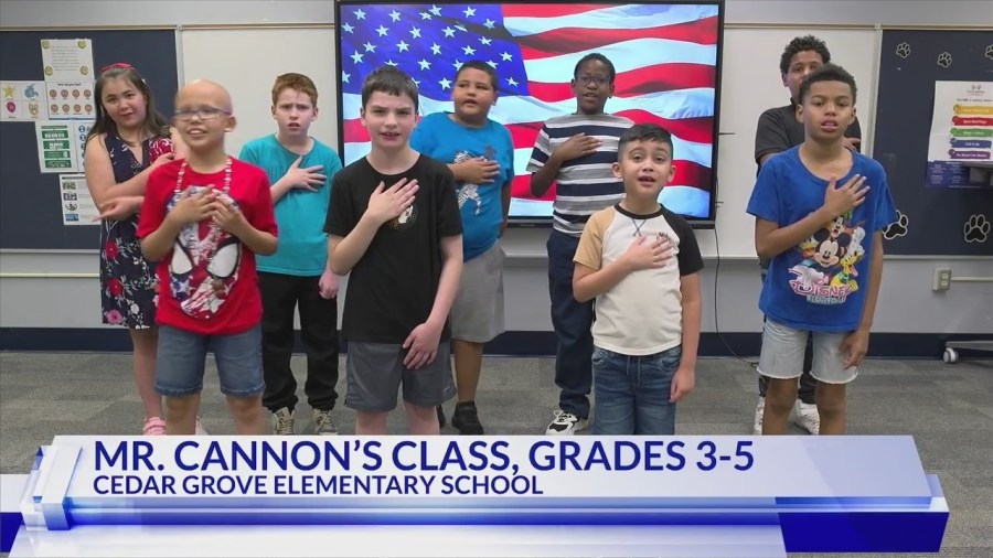 The Daily Pledge: Mr. Cannon's Class, 3rd