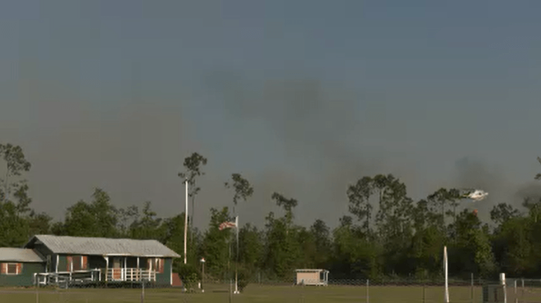 Bay County fire 50% contained, joint agency efforts continue to combat blaze
