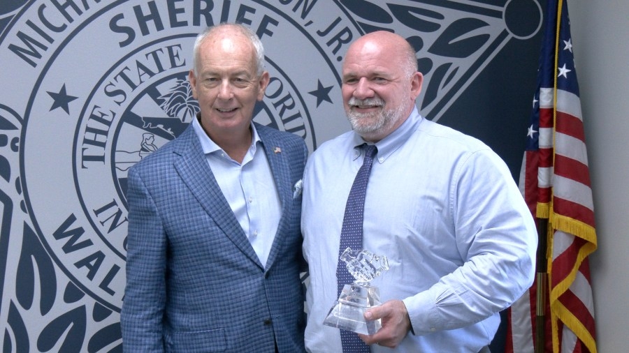 Walton County Sheriff Michael Adkinson receives Hurricane Helene Response Award