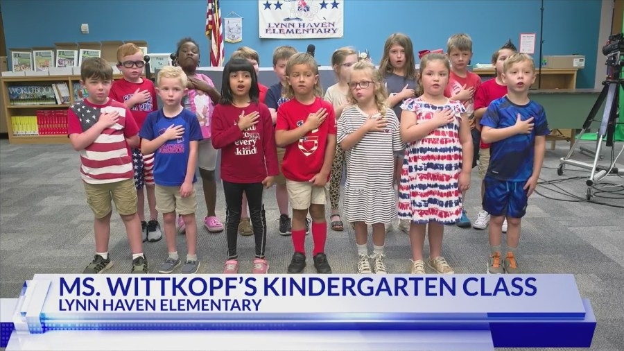 The Daily Pledge: Ms. Wittkopf's Kindergarten Class