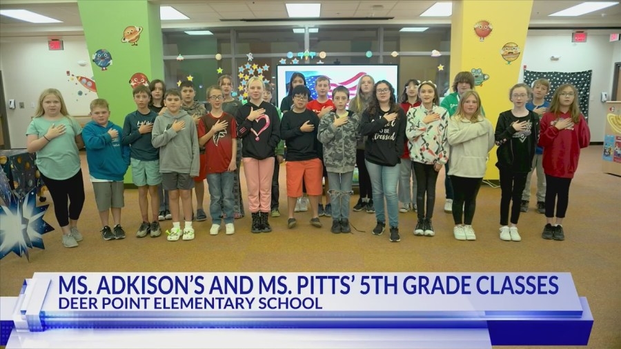 The Daily Pledge: Ms. Adkison's and Ms. Pitts' 5th Grade Classes