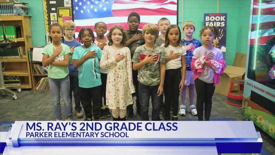 The Daily Pledge: Ms. Ray's 2nd Grade Class