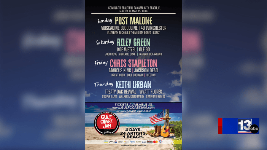 Gulf Coast Jam reveals entire line-up for 2026