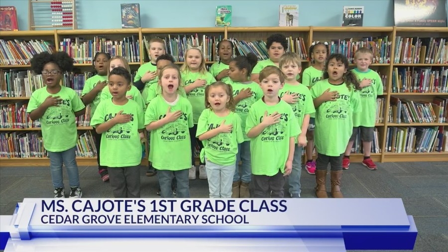 The Daily Pledge: Ms. Cajote's 1st Grade Class