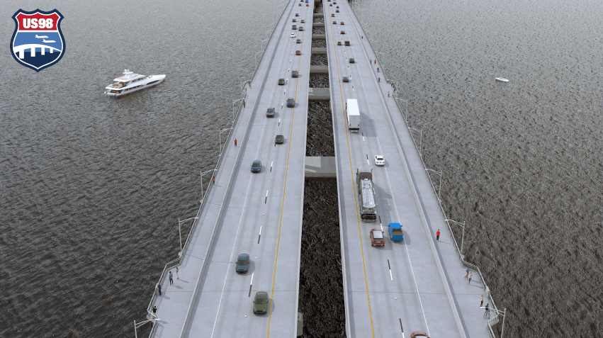 FDOT officials hold ground breaking for DuPont Bridge replacement project, talk about the proposed state budget