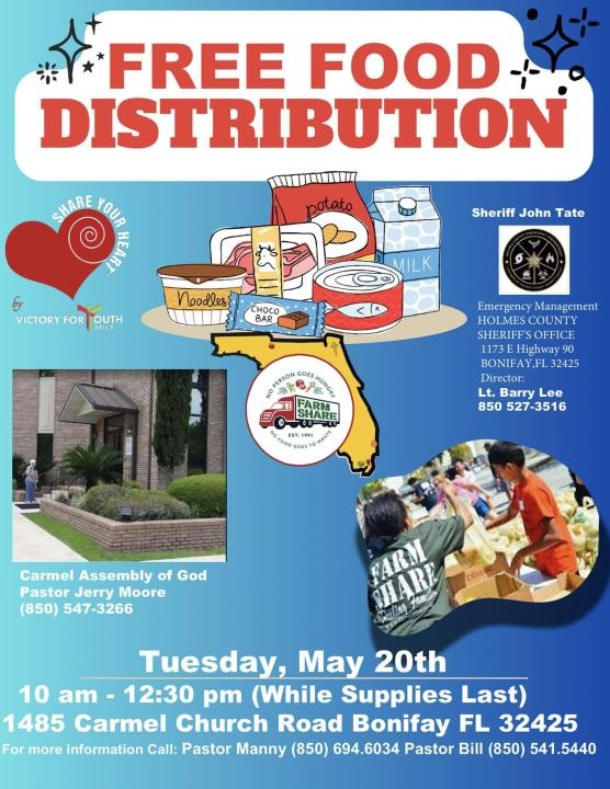 Carmel Assembly of God in Holmes County helping families in need with free food distribution