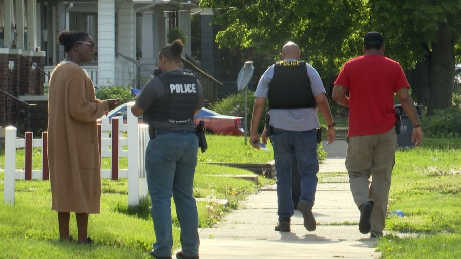 Officers engage residents at Peoria Walk and Talk
