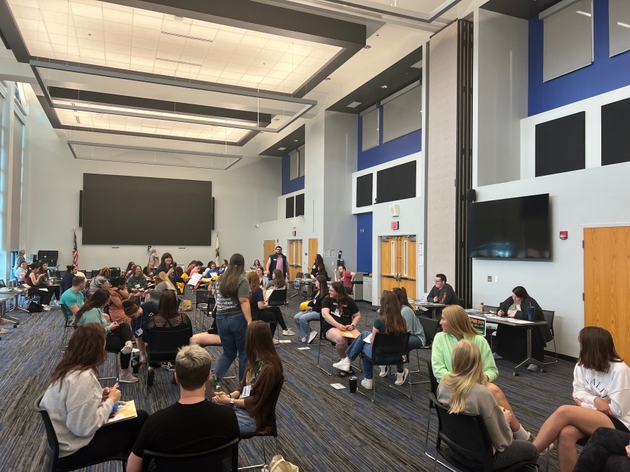 Heartland Community College students engage in poverty simulation