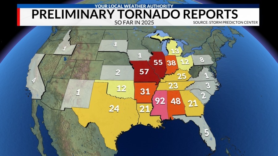 Severe weather season begins at near-record pace in March, April