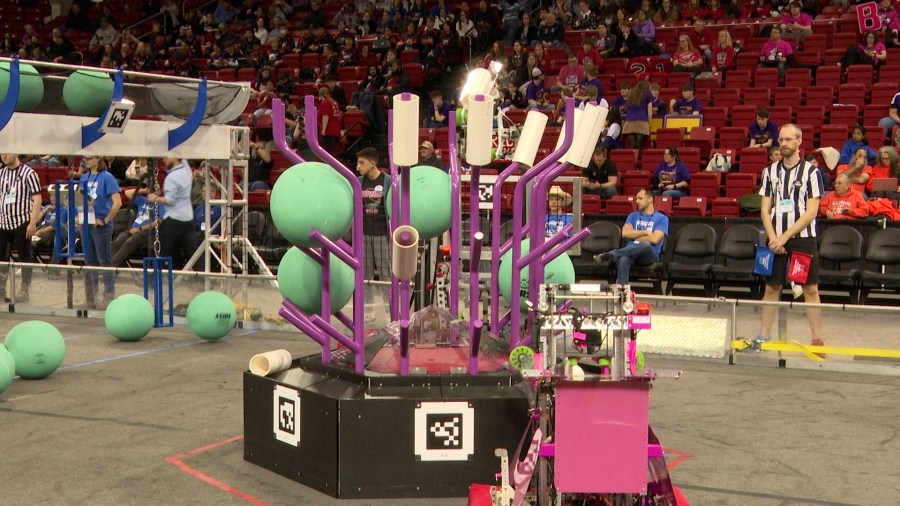 High schoolers compete in FIRST Robotics Central Illinois Regional