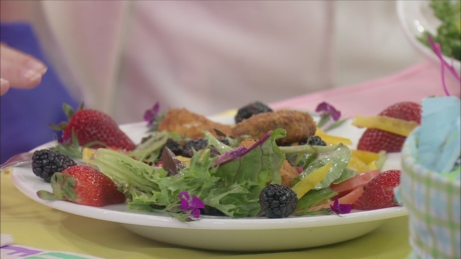 Chef Mark celebrates Easter salad with crispy goat cheese