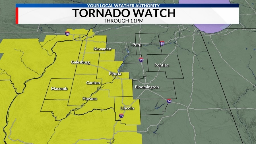 Tornado Watch for central Illinois