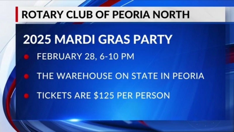 Peoria Rotary Club holding Mardi Gras fundraiser