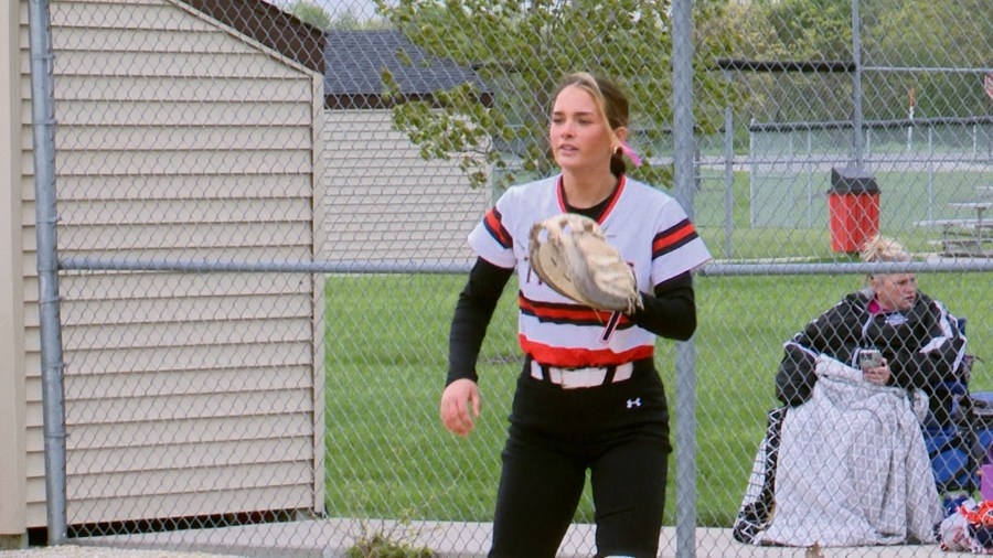 IB senior Lexi Brinkman enjoys the rough, vital role of playing catcher