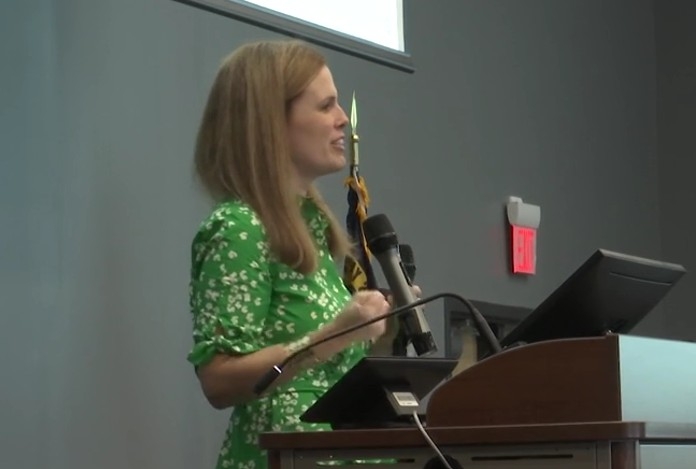 Justice Allison Riggs speaks at NC Democratic Party convention in Pitt County