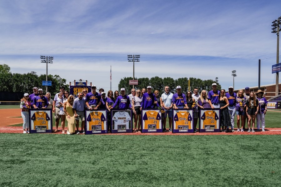 Pirates split double-header on senior day; end game two on a walk-off