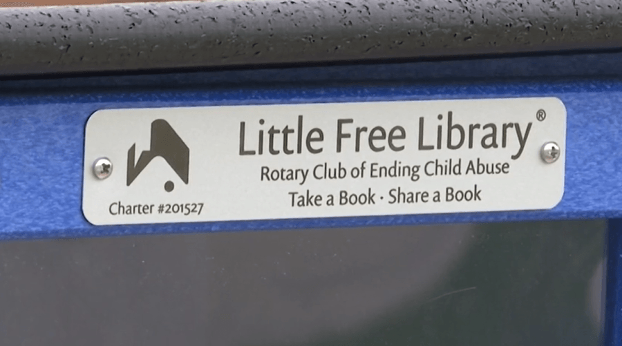 Rotary Club of Ending Child Abuse opens new ‘Little Free Library' to provide books to children
