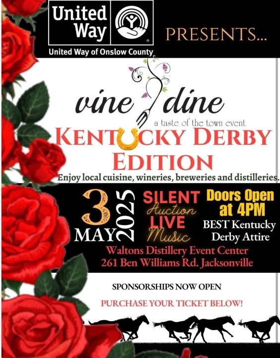 United Way of Onslow County getting ready to host 'Vine and Dine' fundraiser