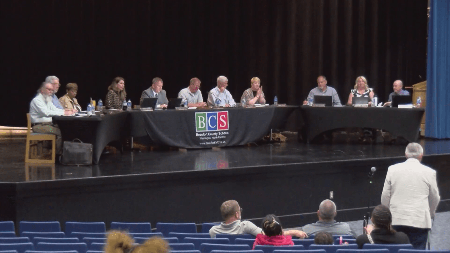 Public hearing takes place to discuss possible closing of elementary school in Beaufort County