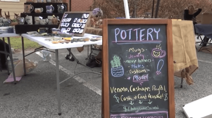 Local vendors showcase art at the Spring Sidewalk Sale in Greenville