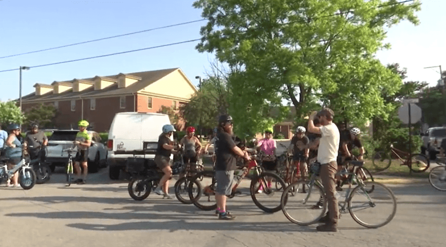 Cyclists gather to take part in Ride For Silence in Beaufort