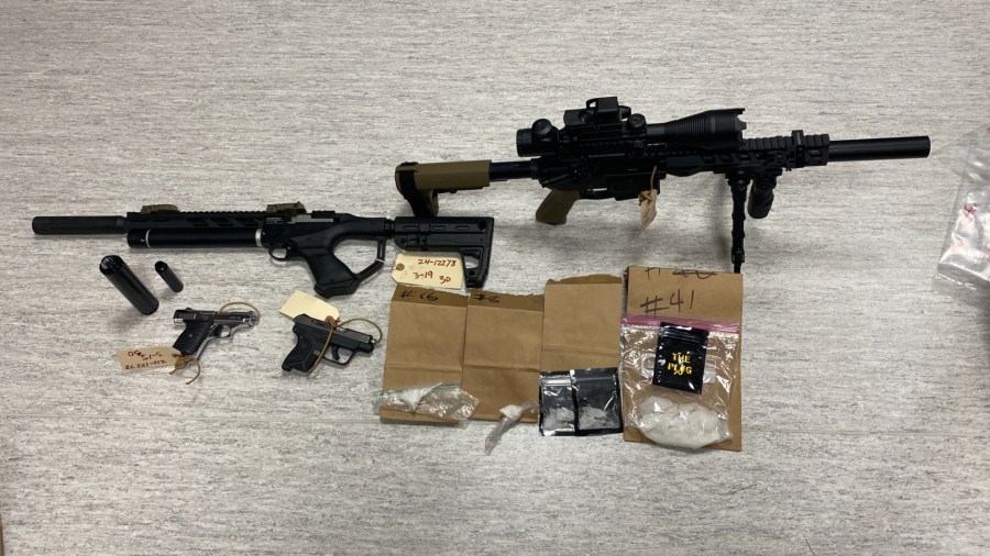 Drugs, guns, stolen property found north of Coldwater