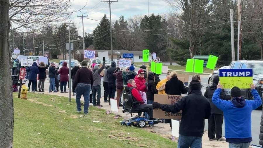 ‘Hands off our Social Security,' demonstrators in Kalamazoo demand