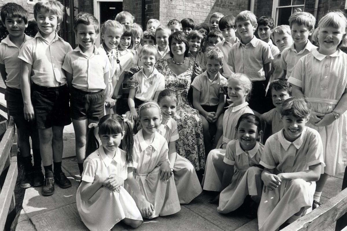 Looking back at former city school with photos